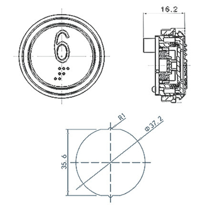 10mm Lift Call Elevator Touchless Button
