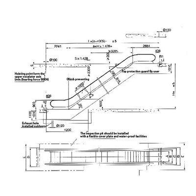 600MM 3000MM Commercial Home Outdoor Indoor Residential Escalator Stairs
