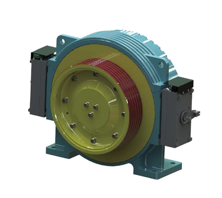 ZFW400L S Dia.400 / 450mm Elevator Machine Lift Hoisting Motor Elevator Traction System