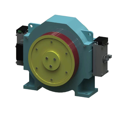 Permanent Magnet Synchronous Motor Control Geared Elevator Machine Dia 450 / 550mm