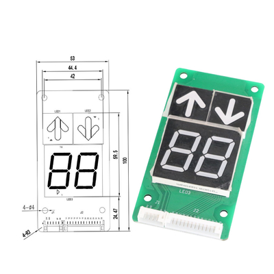Elevator Parts Supplier Customized 7 Segment Red Color LED Display Panel Elevator Lcd Display